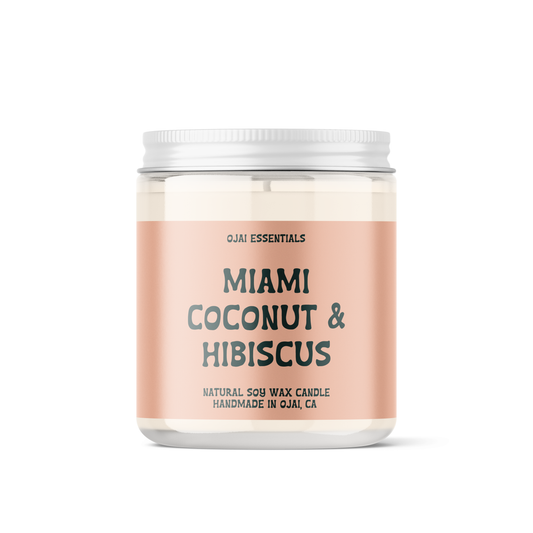 Candle | Miami Coconut & Hibiscus | Natural Soy Wax