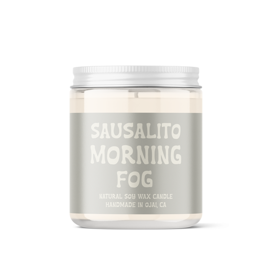 Candle | Sausalito Morning Fog | Natural Soy Wax | Glass Jar