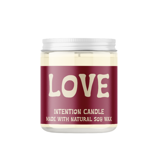 Love Intention Candle with crystals