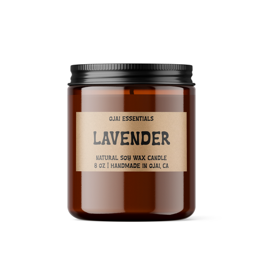 Apothecary Candle | Lavender | Natural Soy Wax | Glass Jar