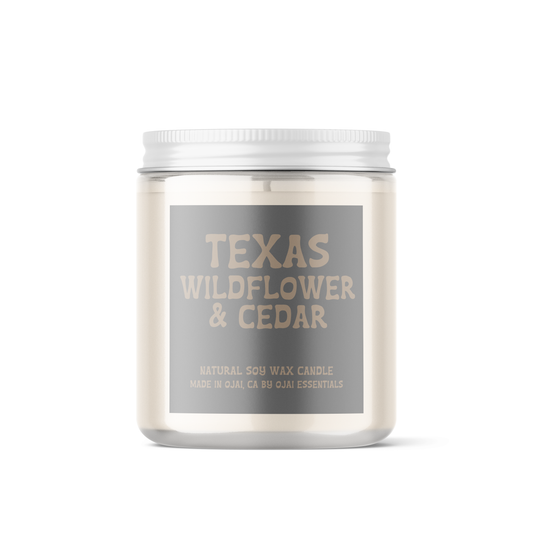 Texas Wildflower & Cedar Soy Candle | 4 oz & 8 oz