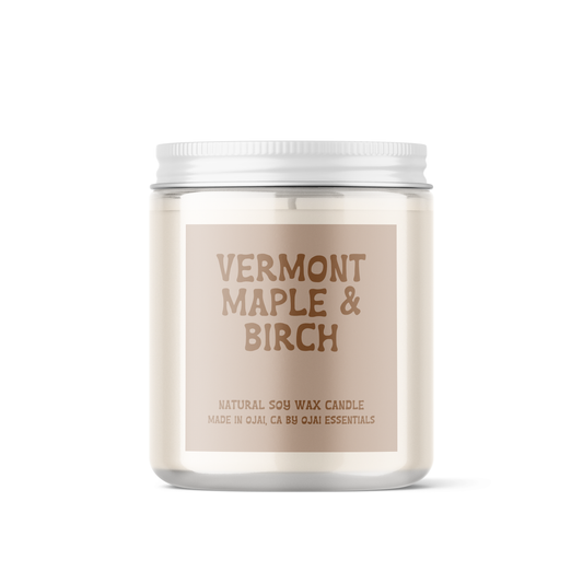 Vermont Maple & Birch Soy Candle | 4 oz & 8 oz